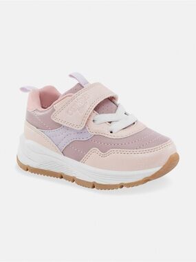 OshKosh B'gosh Girls Light Pink & Lavender Hook-and-Loop Sneakers